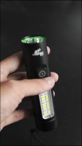 Senter Led COB 6 Mode Super Terang  Free USB High Quality Rechargerable Bahan Alumunium - 605