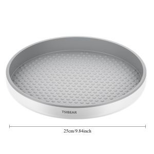 Rotating Spice Rack Organizer Kitchen Countertop Storage Tray 360 Degree Round Lazy Susan For Pantry Bottles Jars Produce Box