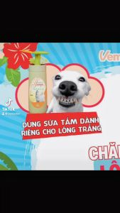 Vemedim Vime-Shampo lông trắng sữa tắm trị ve mượt lông dùng cho chó lông trắng chai 300ml (kèm quà tặng)