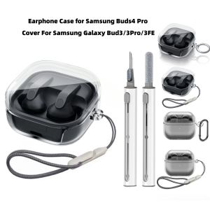 Clear Cover for Galaxy Buds 4 Pro/Buds 4/Buds3 FE/Buds 3/3 Pro CaseSoft TPU Shock Resistant Buds4 Pro Full Protective Case Cover