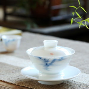 Customized Underglaze Large Chinese Retro Ceramic Tea Bowl
