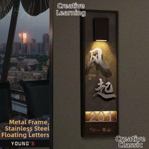 Glowing Doorplate with Light & Charging Sensor