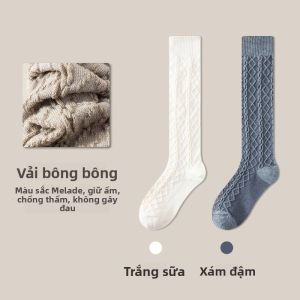 MiiOW | Tất len lót lông cừu dài đến bắp chân cho nữ ấm áp thiết kế JK phong cách Nhật Bản mùa thu đông tất dài đến giữa bắp chân