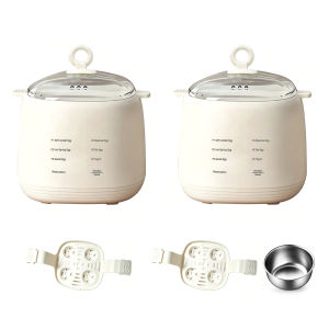 [Jocestyle Mall] Mini Multifunctional Egg Cooker Timer & Reservation Smart Breakfast Machine Hard Boiled Egg Poacher for Egg Breakfast Vegetable
