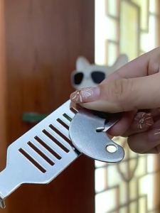 ที่ล็อกประตู ล็อคความปลอดภัยแบบพกพา ล็อคกันขโมยสแตนเลส เพื่อความปลอดภัย ขนาดพกพา สำหรับบ้าน โรงแรม อพาร์ทเมนต์