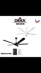 DEKA DK18 56" Ceiling Fan 5 Metal Blades 5 Speed Regulator Control AC Motor 3 Year Warranty