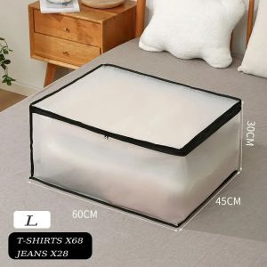 1-2Pcs Large Capacity Waterproof Dustproof Organizer StorageBag Underbed Storage Bag Foldable Quilt Bag Wardrobe Clothes Storage