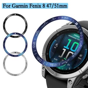 Watch Bumper Cover Ring Bezel For Garmin Fenix 8 47mm 51mm Bezel Metal Case Cover Protector Anti Scratch Fenix 8 51 Accessories