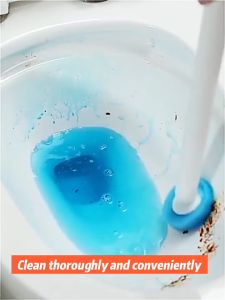 ECOCO แปรงขัดส้วม ที่ขัดห้องน้ำ ติดผนัง มีน้ำยา เปลี่ยนหัวลด