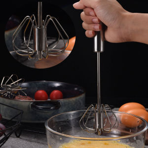 เครื่องผสมไข่สแตนเลส เครื่องผสมครีมแบบหมุนกึ่งอัตโนมัติ อุปกรณ์ทำขนมในครัว เครื่องปั่นครีมและเนย