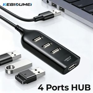 KEBIDUMEI USB Hub 4 Ports USB Splitter OTG Adapter USB 2.0 Hub For Mouse Keyboard PC Laptop Macbook Pro Computer Accessories