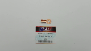 Skun Aki Tembaga Bulat 5mm ("8) (Harga Per 1 BIJI) - Skun Accu Lubang baut 8