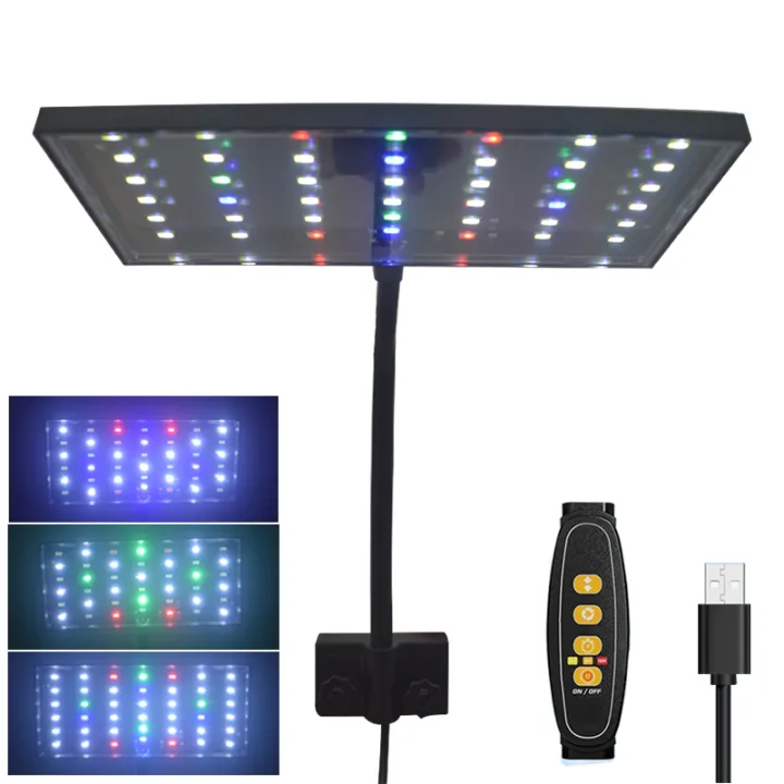 USB Aquarium LED Light Full Spectrum Aquatic Plant Grow Lamp Fish Tank ...
