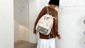 Casual Backpack Japanese Harajuku Style Travel Backpack Korean Style Student Female Simple Schoolbag