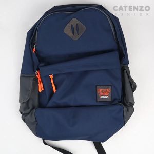 [FREE GIFT] Catenzo - CST 2742 Tas Sekolah Anak Laki-Laki Casual Kasual Ransel Gendong Kantong SD SMP - Bahan Kordura, Warna Biru Navy, Ukuran 29 X 12 X 42 CM + RAIN COVER (500 Gram) - Kualitas Terjamin, Transaksi Aman, Pengiriman Cepat