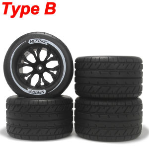 4PCS 115mm 1/10 RC Car Rubber Tire Wheel Tyre 12mm Hex for RC Crawler Off-road Buggy Monster Redcat HPI Traxxas Savage XS TM