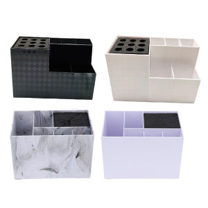 ที่วางกรรไกรร้านตัดผมกรรไกรหวีคลิปจัดกล่องเดินทางอะคริลิคจัดเก็บอุปกรณ์ร้านตัดผมกรรไกรหวีคลิปชั้นวาง