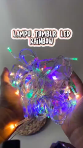 Lampu Natal Tumbrl 17 Agustus Kelap Kelip Warna Warni LED Lancip