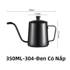Cà Phê Bằng Thép Không Gỉ Tay Pha Nồi Cổ Ngỗng Dài Ấm Siêu Tốc Cho Bếp Cảm Ứng Cao Cấp 250/350/600ML Nhà Bếp Cà Phê Pha Dụng Cụ