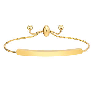 Vnox Customized Engrave Name ID Bracelets for Women Boys Girls，Gold Silver Color Stainless Steel Metal Adjustable Bracelet Gifts Jewelry