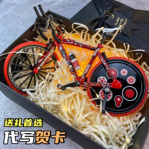 Alloy Mountain Road Bicycle Model Boys Toy Racing Car Decoration Gift New Metal Off-Road Single Bike Display Piece for All Seasons