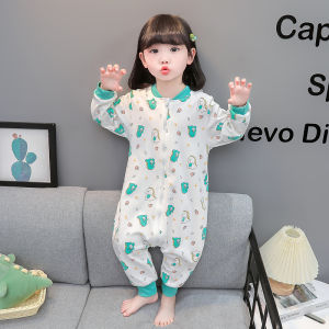 Baby Sleeping Bag Spring & Fall Thin Childrens One-Piece Pajamas Boys and Girls Homewear Baby Pure Cotton Summer Air Conditioning Clothes