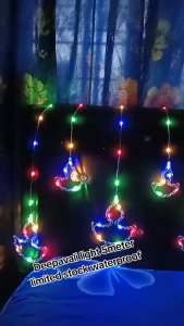5Meter 3Color Deepavali lights 11Modes LED Diwali lights Fairy lights Outdoor Curtain String Light for Deepavali decoration item