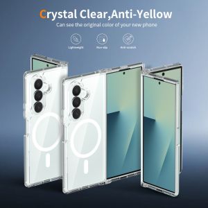 Advanced for Magsafe Magnetic Charging Case For Samsung Galaxy Z Fold 8 7 6 Clear Shockproof Back Cover For Z Fold 8 Ultra Shell