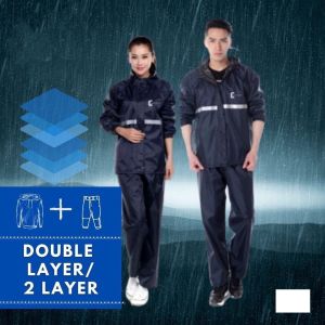 Raincoat RainSuit Motorcycle Bike Bicycle Rain PVC Jacket /Baju Hujan [Free Size]