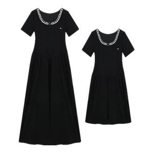 Slimming Black Dress for plus Size Women High Waist A-Line Silhouette Short Sleeve Korean Style Commute Fashion Spring Summer