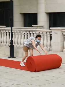 พรมปูพื้น พรมอัดเรียบ หนา 2มิล ใช้ปูพื้นงานอีเว้นท์ ถวายวัด งานแต่งงาน พรมแข็งทนทานต่อการสึกหรอ