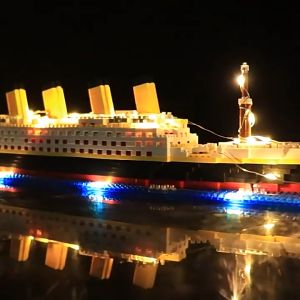 1878 Pcs Titanic 56cm Ship Model Building Blocks Classic Large Ship Assembled Toys for Boys