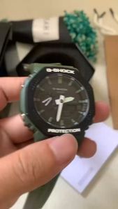 [Ready Stock] Jam Tangan Lelaki G Shock GA2100 Men Sport Watch Dual Time Display  Water Resistant Shockproof and Waterproof World Time LED Auto Light Mens Sports Wrist Watches with 2 Years Official Warranty GA-2110SU-3A