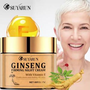 Ginseng Firming Night Cream Moisturizing Nutritious Anti-Aging Skin Care Product for Evening Use.