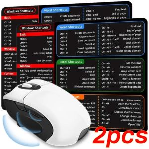 Computer Shortcut Mouse Pad Windows PC Keyboard Shortcut Reference Guide Mousepad Office Software Excel Non-Slip Rubber Mousepad