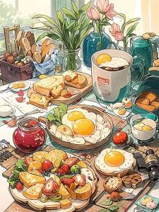 DIY Digital Oil Painting Egg Painting By Numbers Fruit Drawing By Numbers Food Acrylic Paint On Canvas Kits Kitchen Decoration