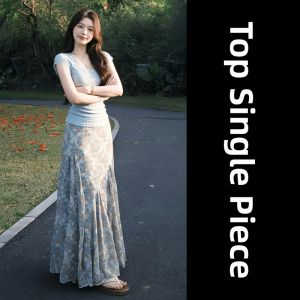 Karrar betsey | Atmospheric Korean Style Summer Lace and Floral Maxi Dress Set