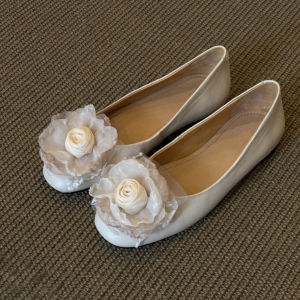 Giày Bốt Đế Bằng Mũi Tròn Đế Cao Su Chống Trượt Mùa Hè Phong Cách Anh Cổ Điển Cho Nữ