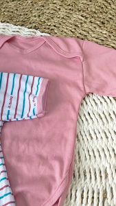 3 pcs Jumper Bayi Baru Lahir/ Paket Jumpsuit Bayi / Paket Lahiran 3 Pcs Jumper Baby Gift Set Baby Newborn Seri Dusty Pink- Juragan Lebak