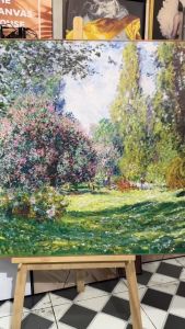 Tranh in Canvas Claude Monet - The Parc Monceau 1876 (Đã có khung móc đinh treo) - The Canvas House