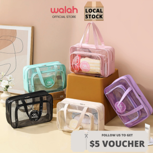 Transparent PVC Travel Washing Bag Handbag Swimming Fitness Bath Bag Waterproof Makeup Storage Bag