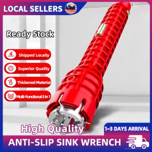 Professional Faucet Spanner Sink Wrench Built-In Leveler Tool for Tight Space Bilik Mandi Paip Repair