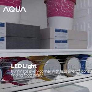 AQUA Kulkas 1 Pintu 165 L [Dark Silver] - Giant Freezer - Environmental Friendly - Semi Auto Defrost - Tempered Glass Tray - Bigger Vegetable Tray - Energy Saving - AQR-D205(MDS)
