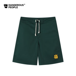 dangerouspeople | Floral Embroidery Woven Casual Loose Shorts