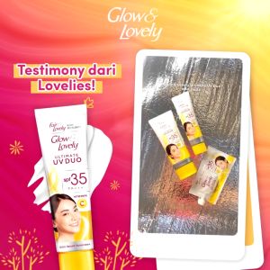 Glow & Lovely Bright UV Duo Krim Serum Sunscreen Vitamin C SPF 35 PA+++ 40gr/20gr