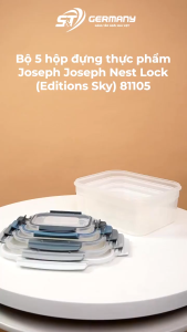 Bộ 5 hộp đựng thực phẩm Joseph Joseph Nest Lock Editions Sky 81105 có thể xếp chồng lên nhau SNTKITCHEN 510057