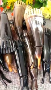 Lược sừng gội đầu vò đầu mát xa mũi Ống mát xa đầu dưỡng sinh