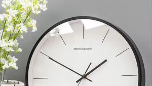 Jam Dinding Bulat 30cm Model Modern Silent Movement - Black / Jam Dinding Aesthetic / Jam Dinding Besar / Jam Dinding Minimalis / Jam Dinding Unik / Jam Dinding Analog / Jam Dinding Estetik