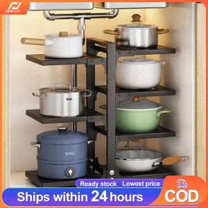 Kitchen Pot Rack Rak Storage Rack Pot and Pan Rack Storage Rack Pot & Pan Rack Rak Serbaguna Dapur Bawah Sinki