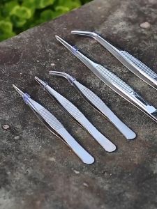 แหนบยาว ปากคีบ Long forceps ฟอเซปยาว สแตนเลส แหนบตกแต่งตู้ปลา ปลายตรง-ปลายโค้ง ส่งจากไทย